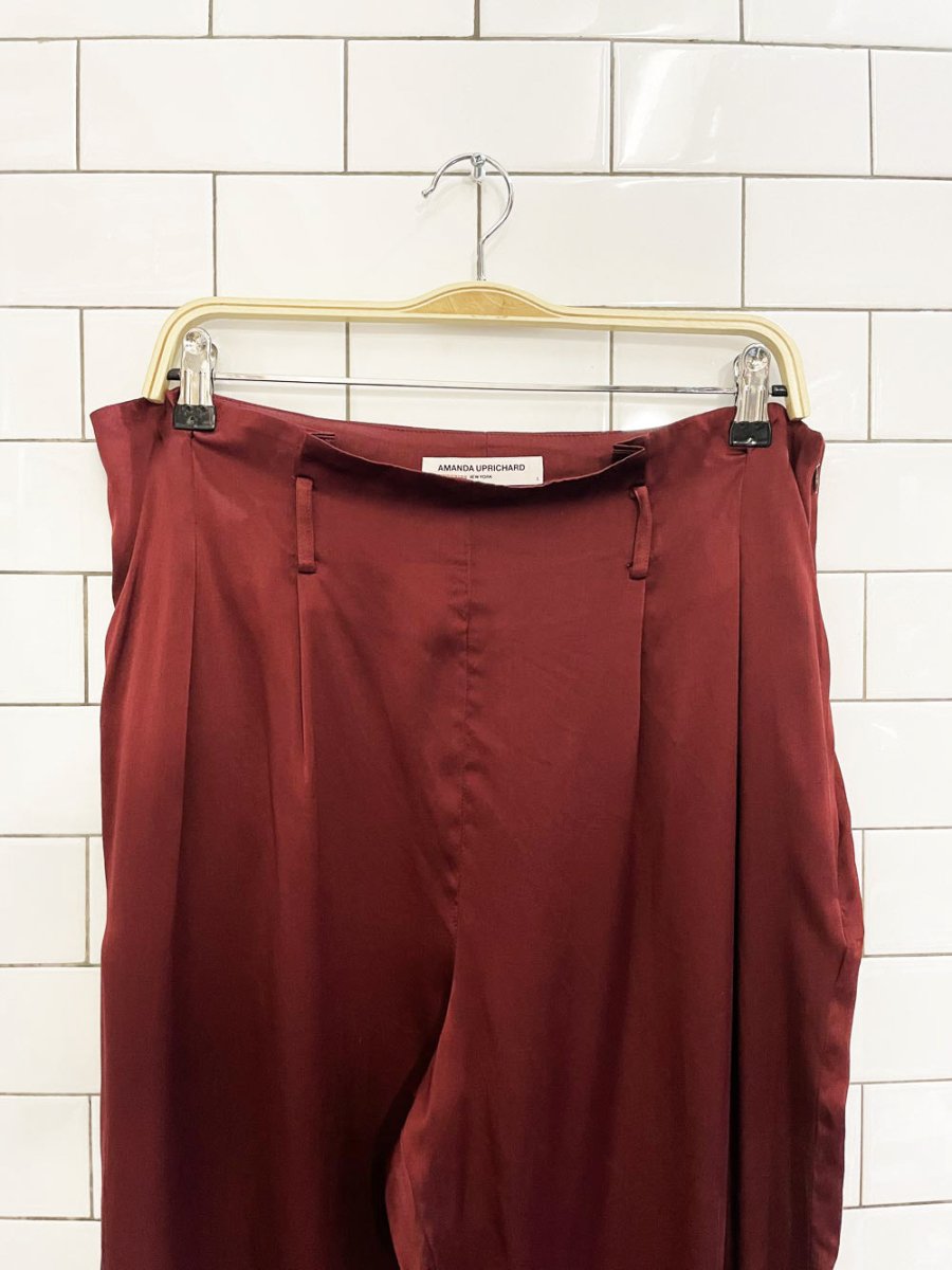 amanda uprichard 100% silk high rise pant - good market thrift store