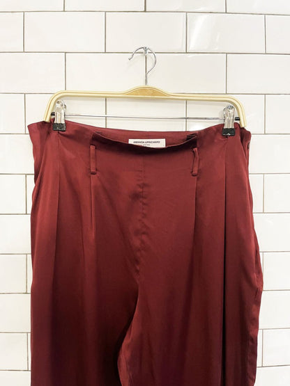 amanda uprichard 100% silk high rise pant - good market thrift store