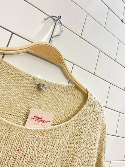 ecote ruched hem light knit top - good market thrift store