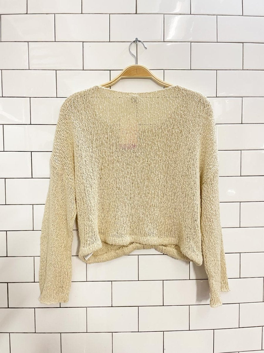 ecote ruched hem light knit top - good market thrift store