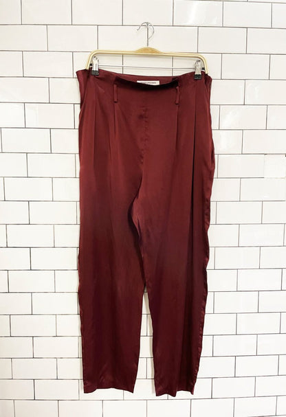 amanda uprichard 100% silk high rise pant - good market thrift store