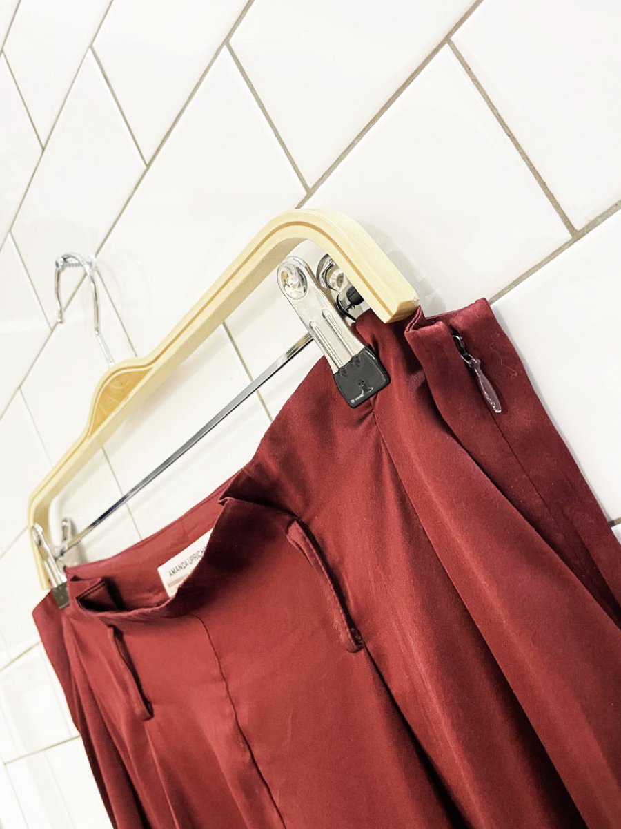 amanda uprichard 100% silk high rise pant - good market thrift store