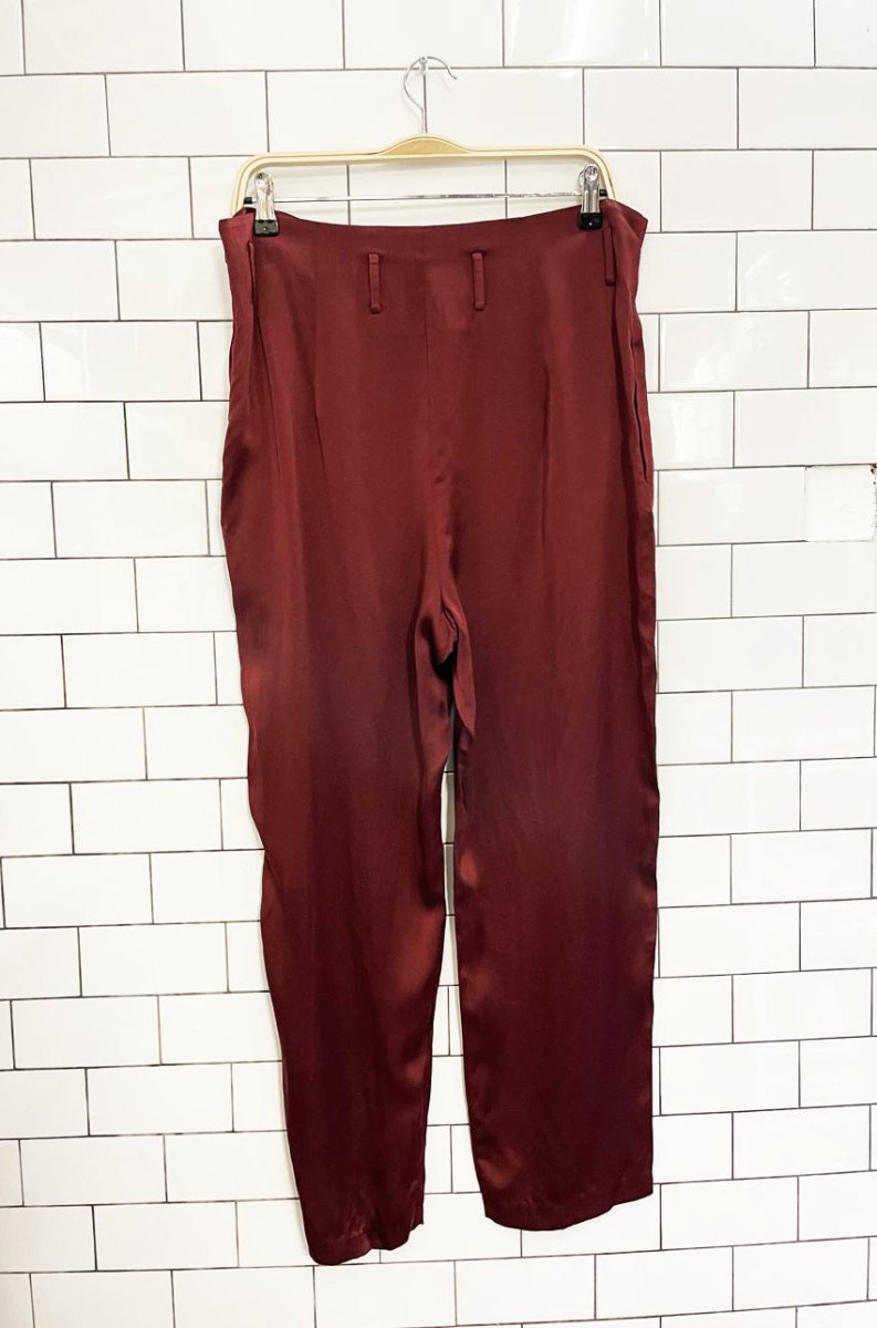 amanda uprichard 100% silk high rise pant - good market thrift store