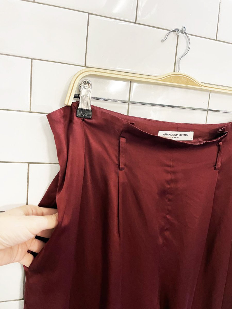 amanda uprichard 100% silk high rise pant - good market thrift store