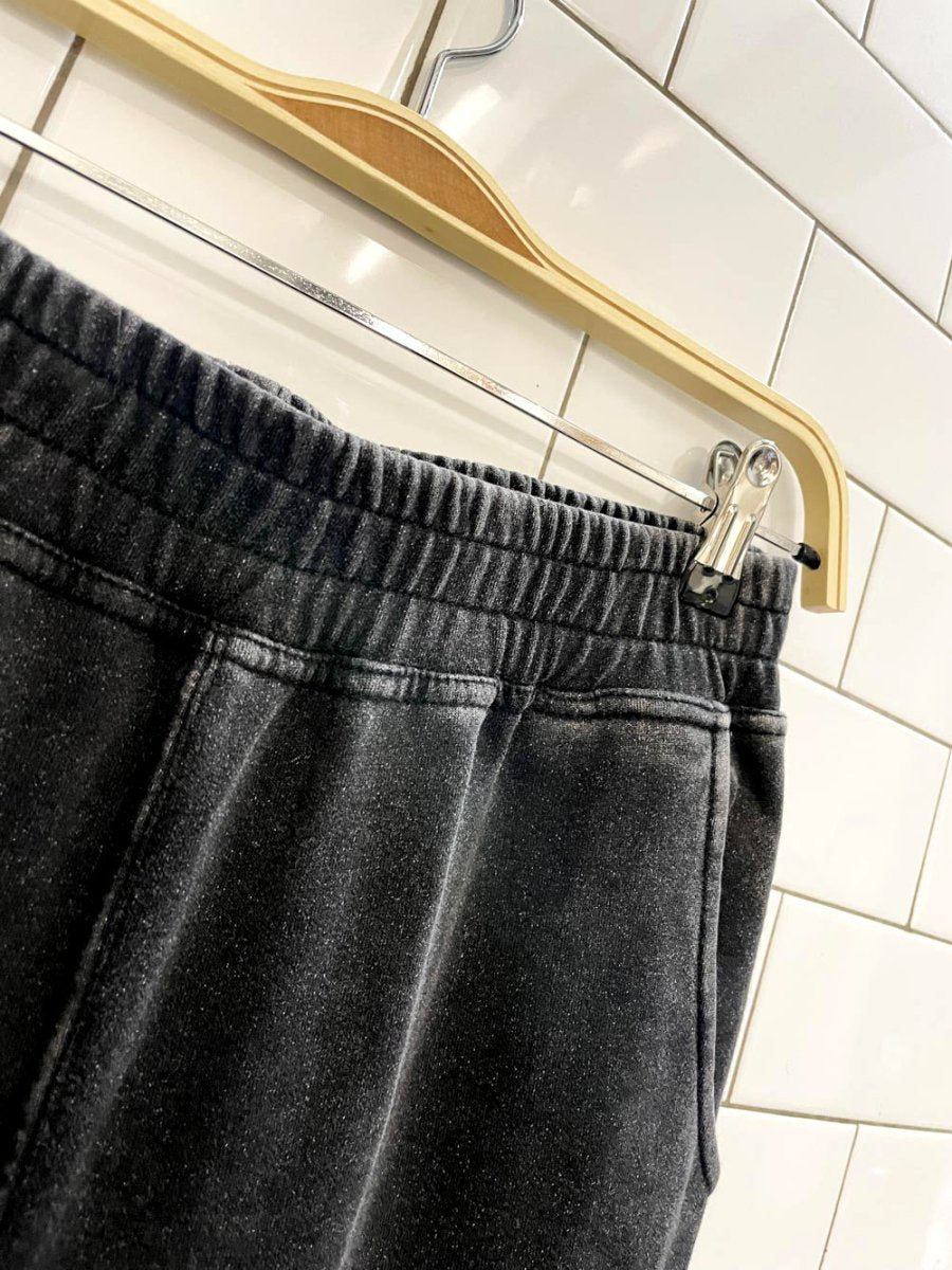 spiritual gangster straight leg raw hem sweatpants - good market thrift store