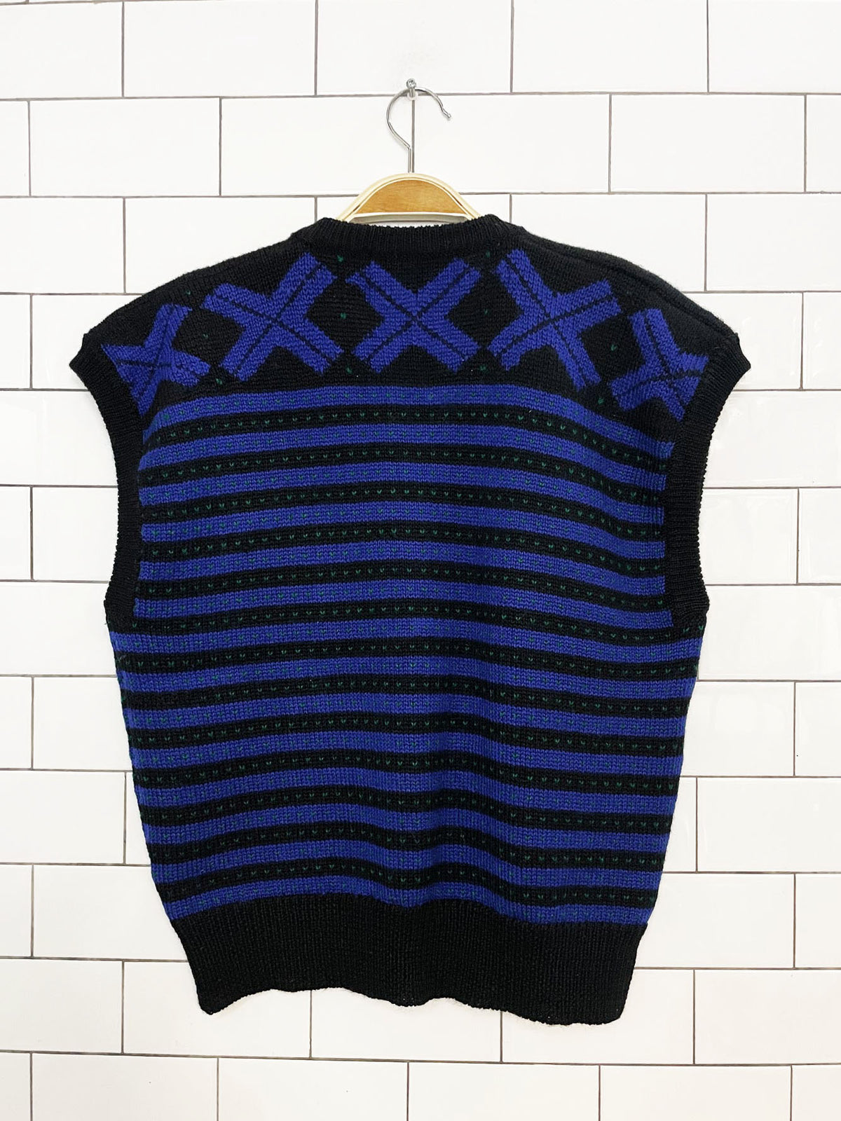vintage j christopher 100% wool striped sweater vest