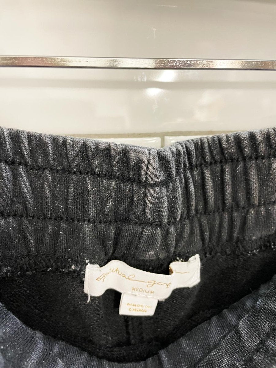 spiritual gangster straight leg raw hem sweatpants - good market thrift store