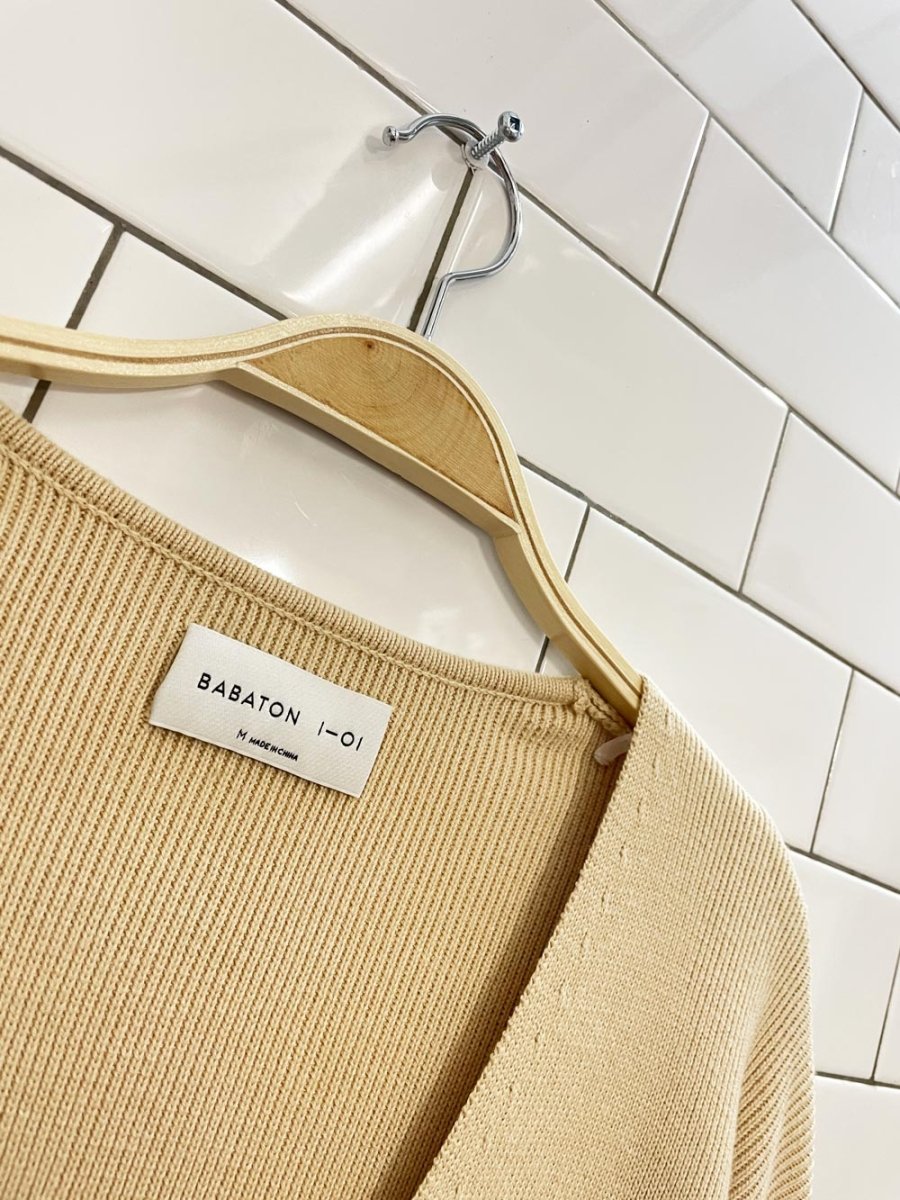 babaton wren boxy cropped knit sweater - good market thrift store