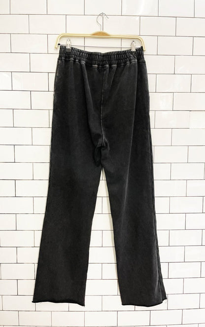 spiritual gangster straight leg raw hem sweatpants - good market thrift store