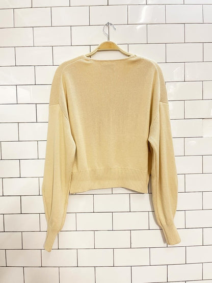 babaton wren boxy cropped knit sweater - good market thrift store