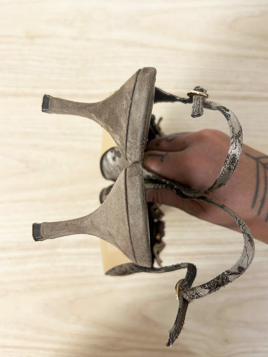 y2k a. marinelli satin brocade slingback kitten heel - good market thrift store