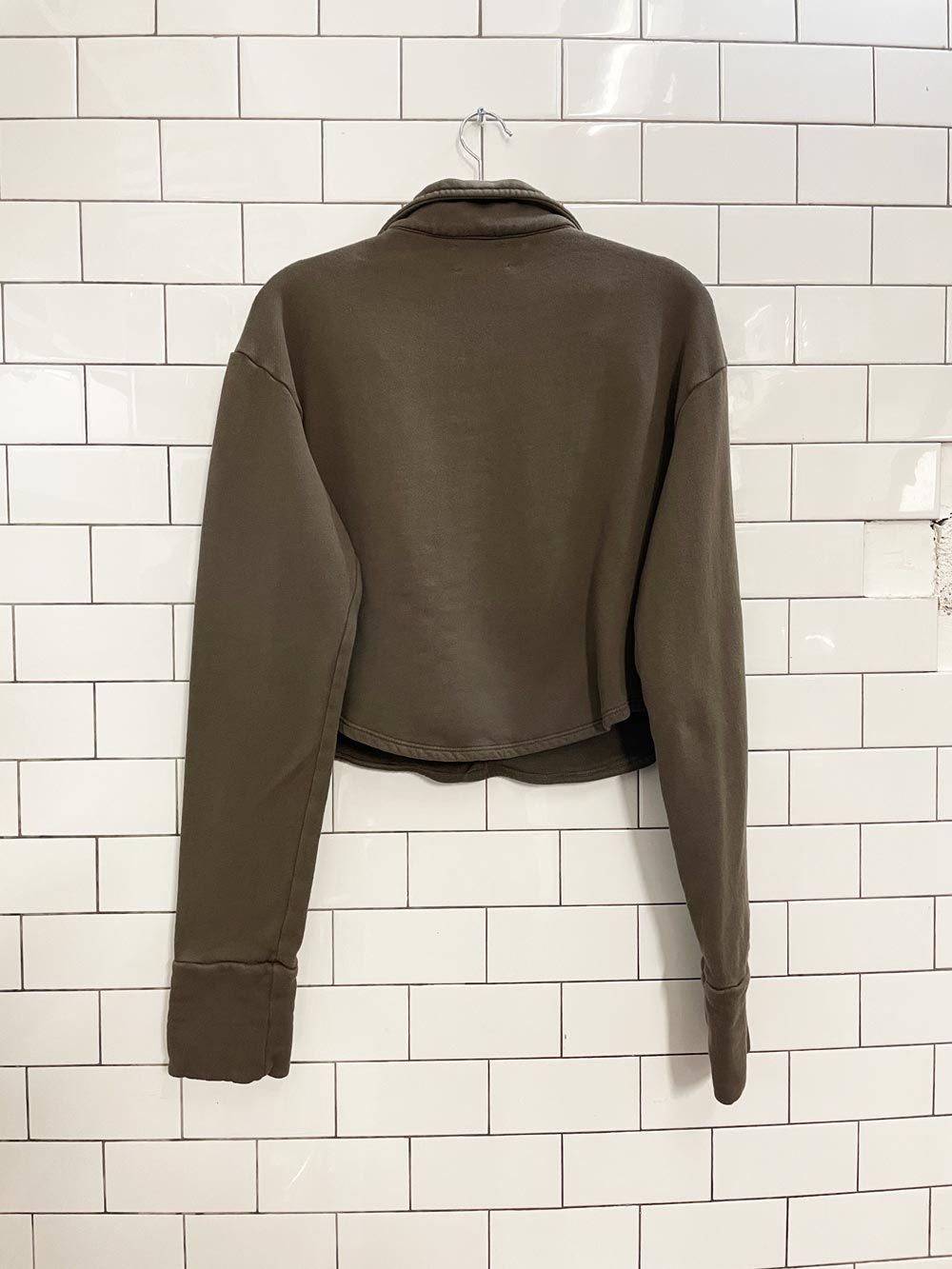 joah brown aspen french terry 1/2 zip sweatshirt - good market thrift store