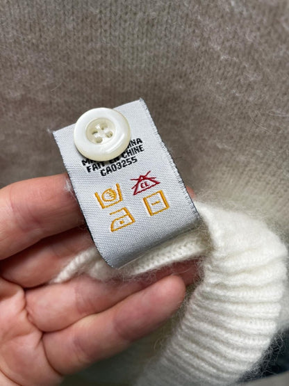 vintage 00s CYC angora - blend tie neck short sleeve knit top - good market thrift store