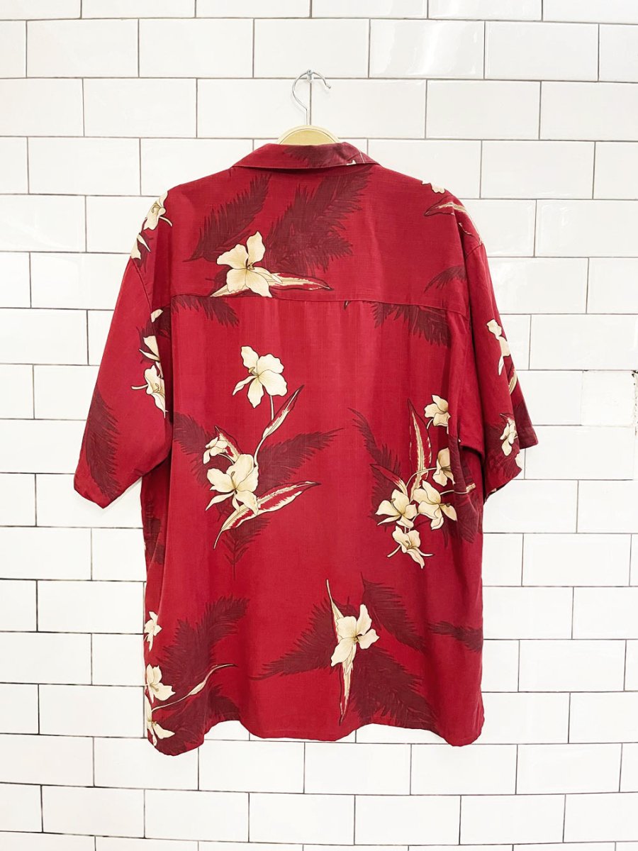 island republic 100% silk resort shirt - good market thrift store