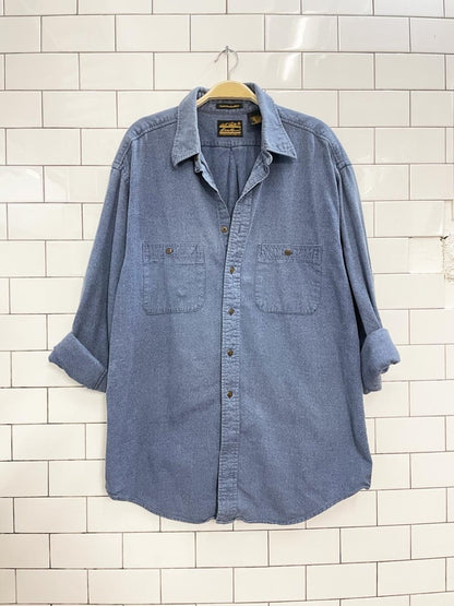 vintage eddie bauer sonoma heather flannel boyfriend shirt - good market thrift store
