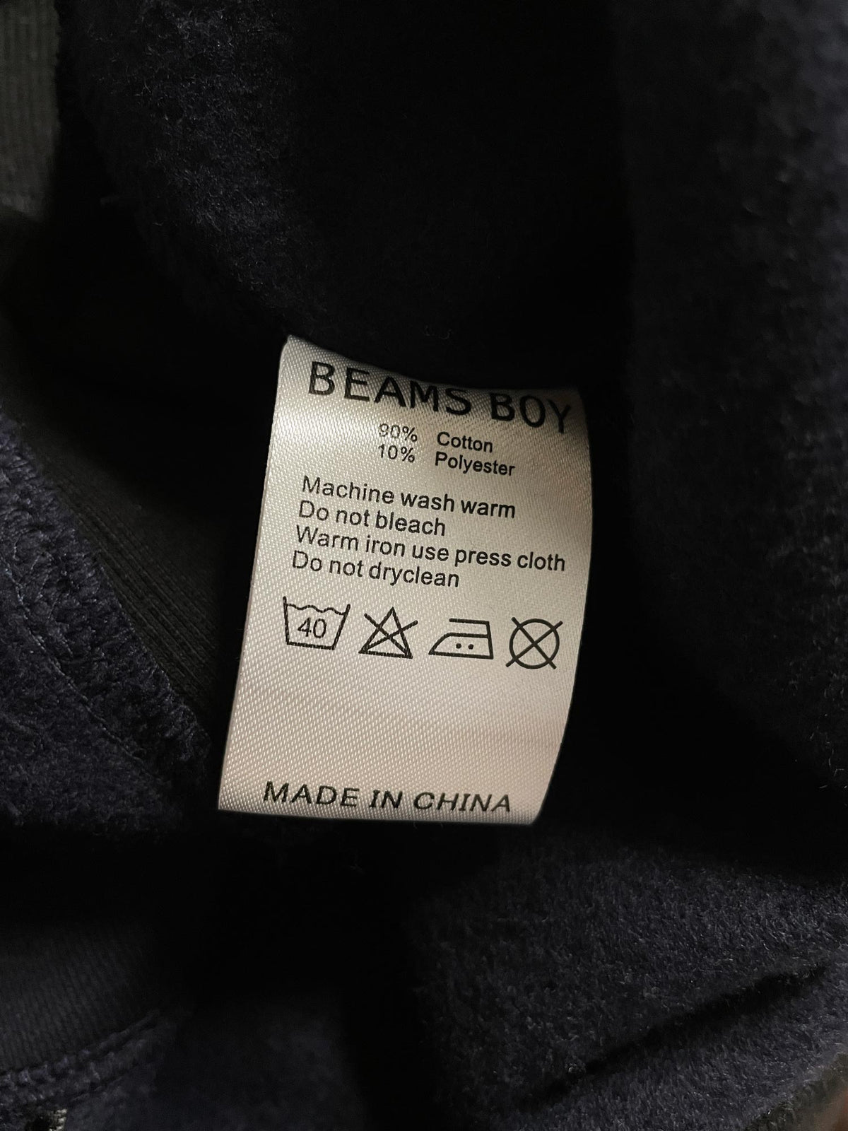champion x beams boy two-tone fleece bomber jacket