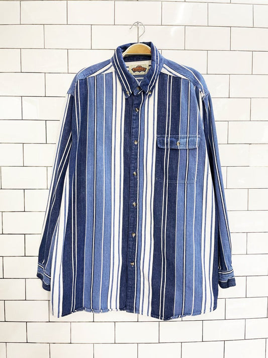 vintage grand canyon striped denim shirt - good market thrift store