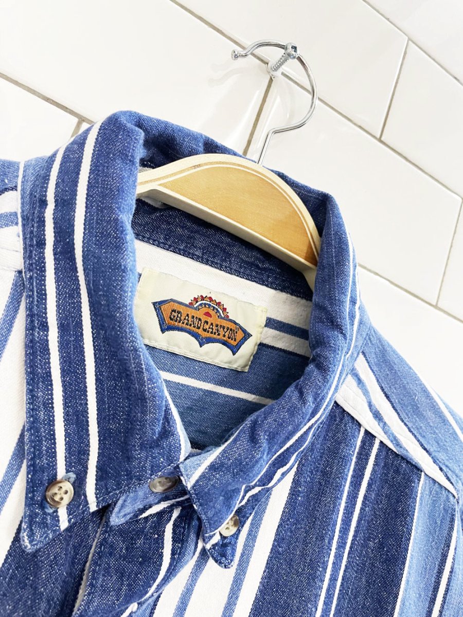 vintage grand canyon striped denim shirt - good market thrift store