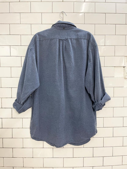 vintage eddie bauer sonoma heather flannel boyfriend shirt - good market thrift store