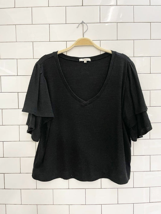z supply oversized flutter sleeve ribbed tee - good market thrift store