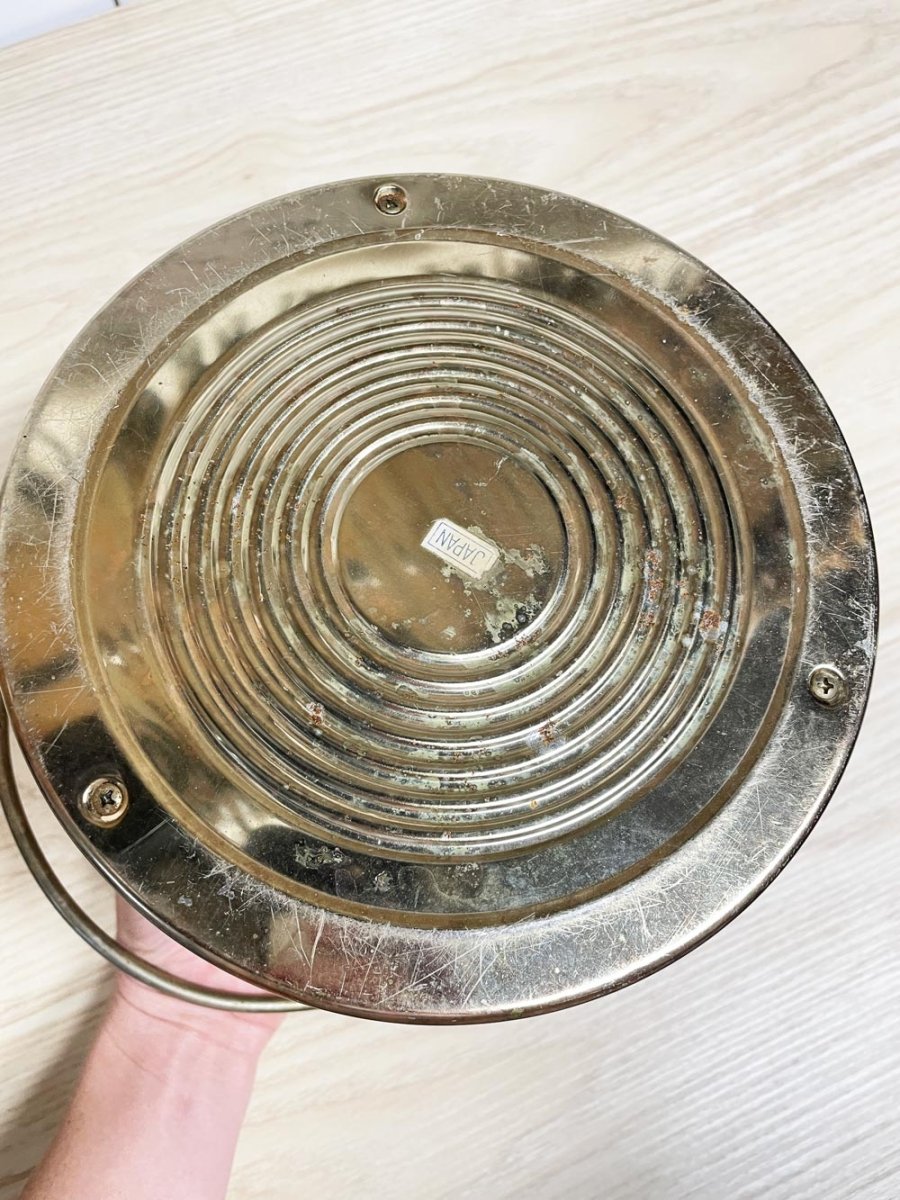 vintage world atlas metal trim ice bucket - good market thrift store