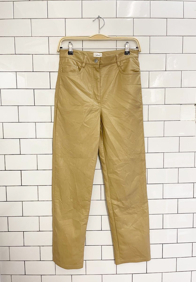 wilfred the melina high rise faux leather pant - good market thrift store