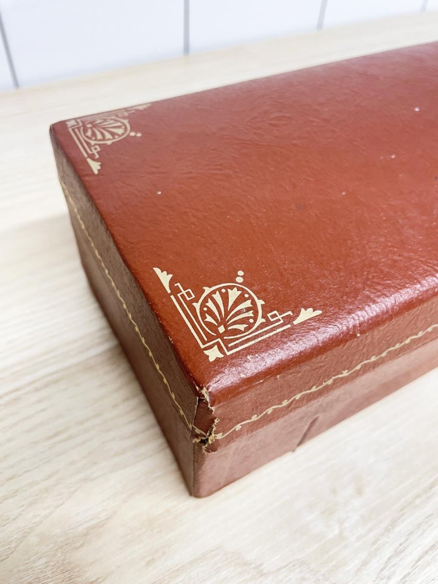 vintage mid - century bakelite gold - tone 5 - piece bartender set | leather box - good market thrift store