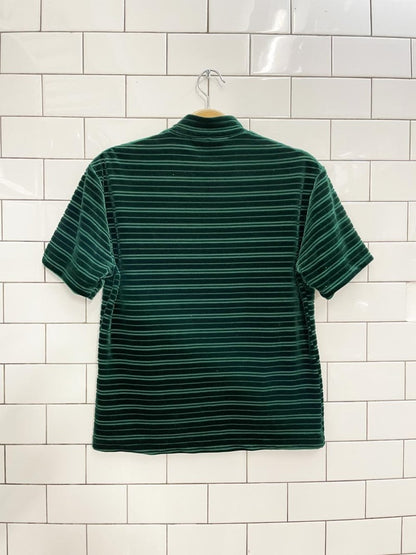 vintage 00s ingenuity velvet stripe ss top - good market thrift store