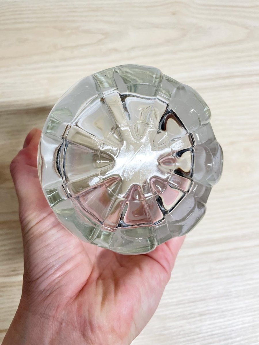 vintage gold wheat frosted glass ice bucket - good market thrift store