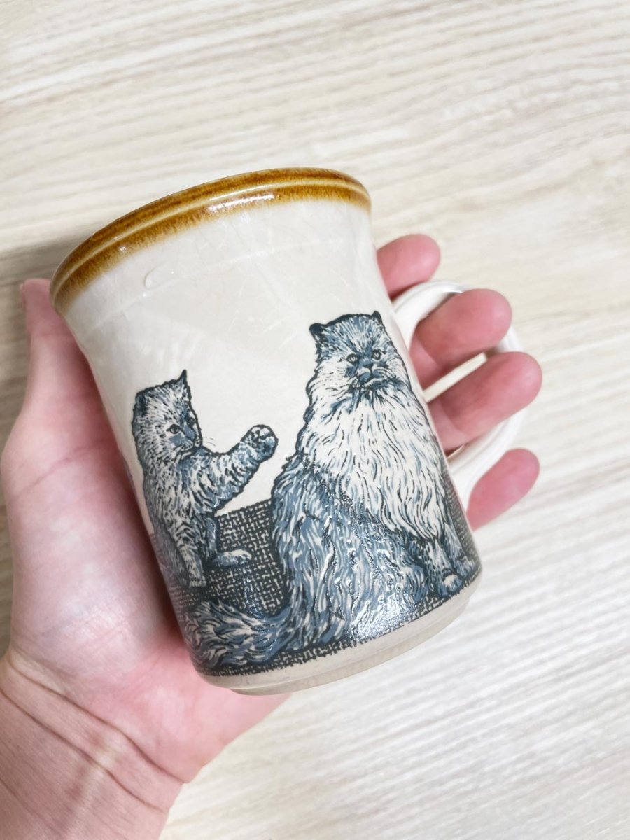 vintage biltons england playful cats stoneware mug - good market thrift store