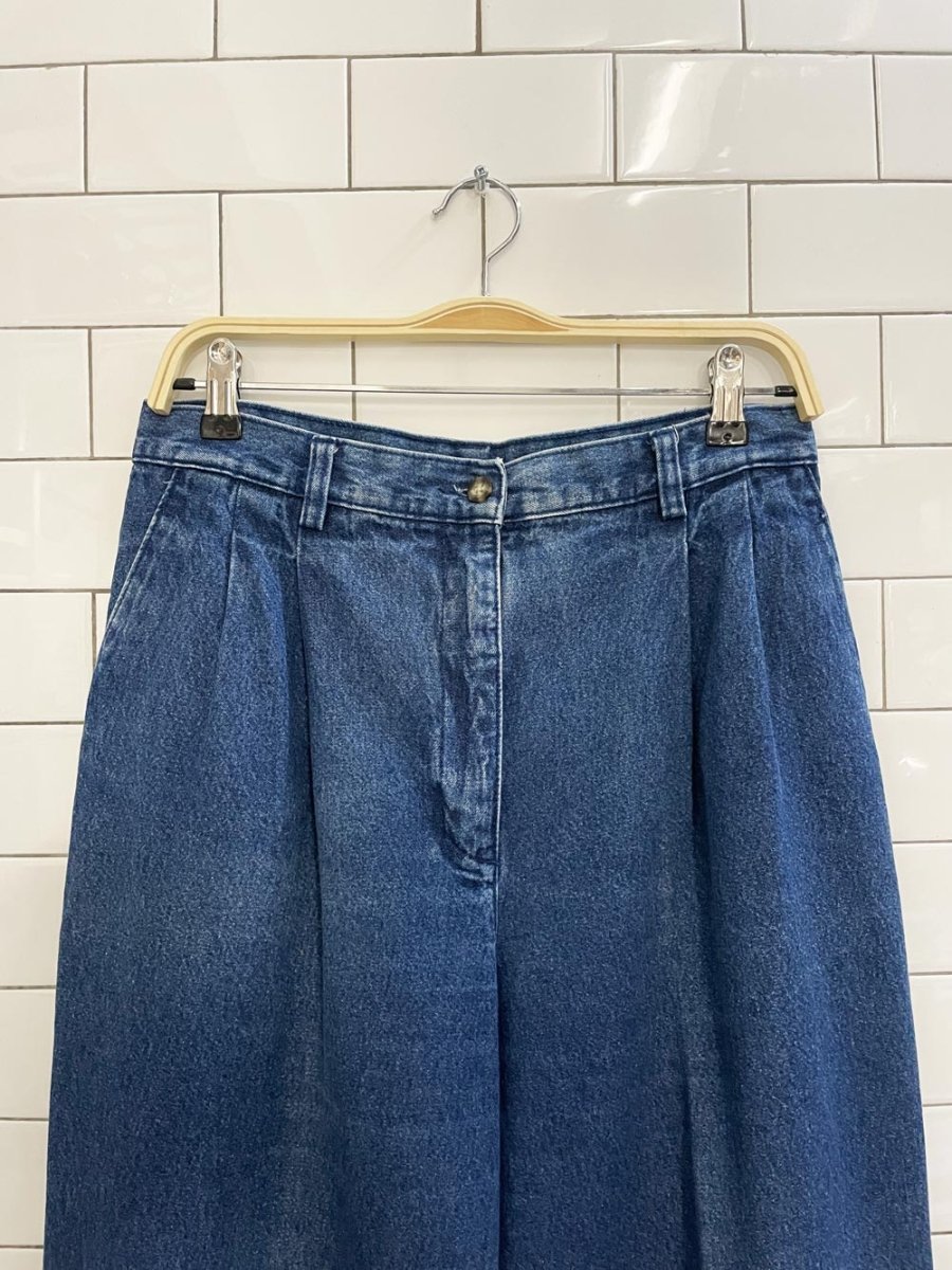 vintage 00s haggar pleated baggy tapered jeans - good market thrift store