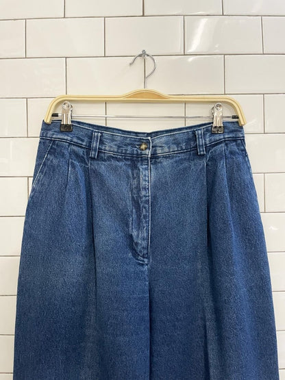 vintage 00s haggar pleated baggy tapered jeans - good market thrift store