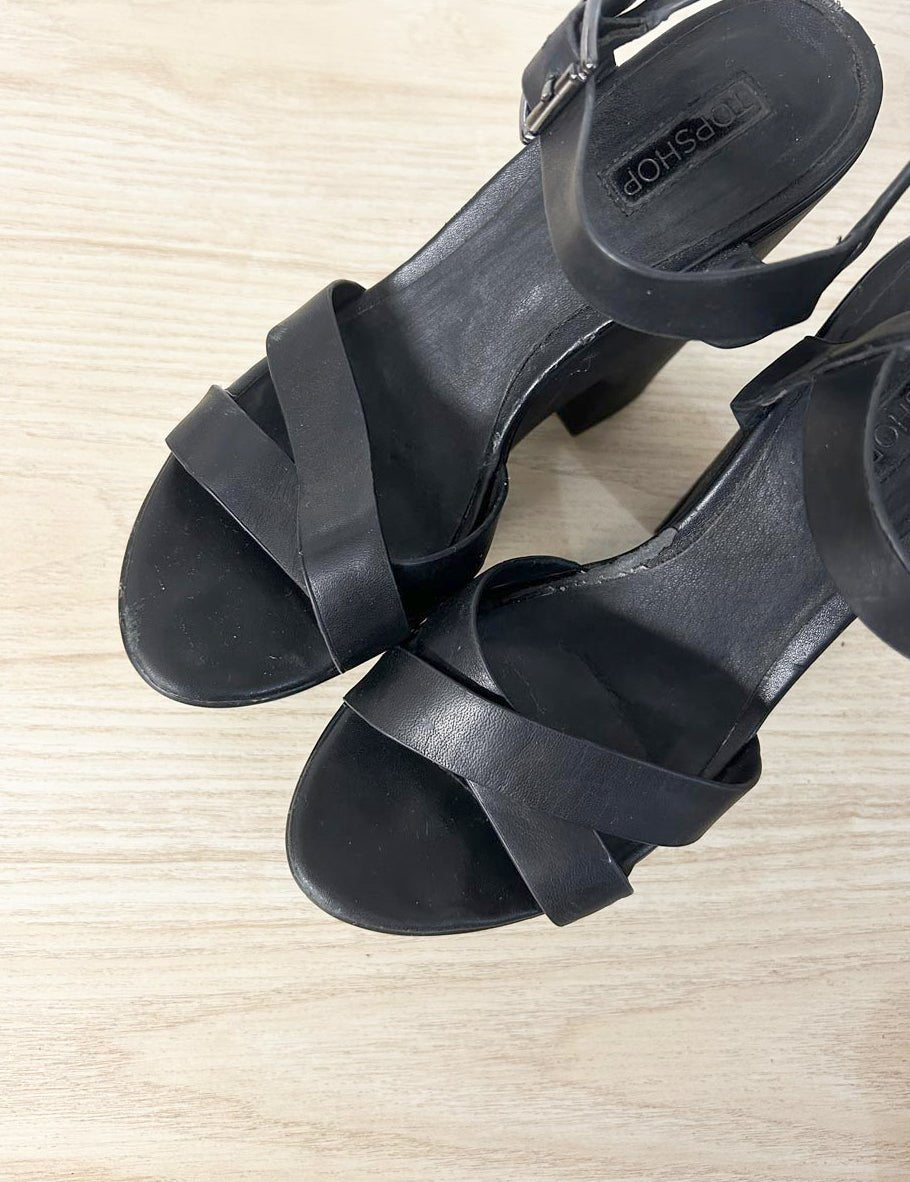 topshop chunky platform ankle strap sandals - good market thrift store