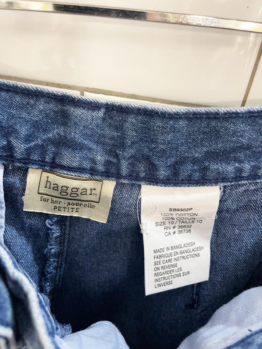 vintage 00s haggar pleated baggy tapered jeans - good market thrift store