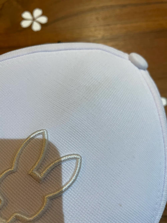 psycho bunny all white cap