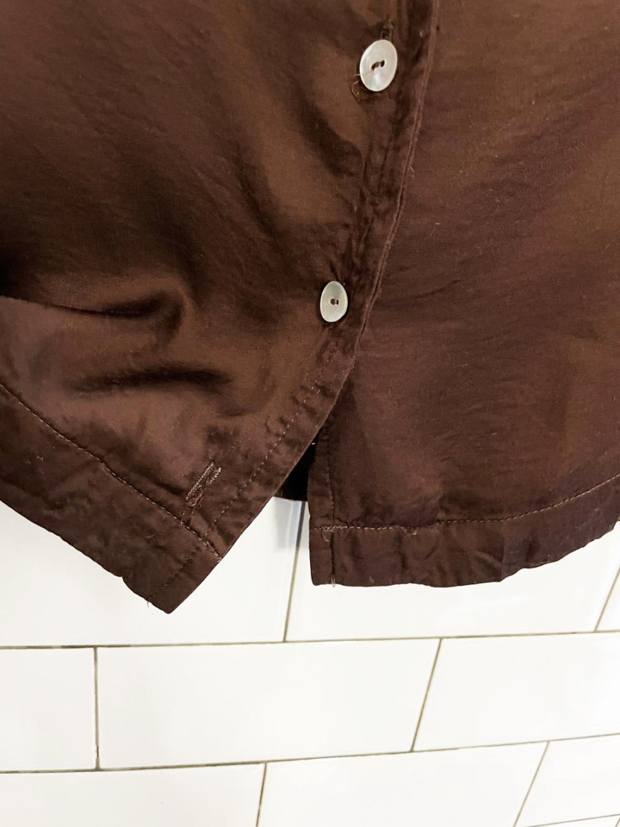 donni oversized satin boxy short sleeve shirt | garmentory - good market thrift store