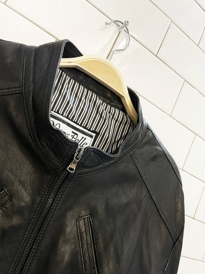 vintage 90s vera pelle italy butter leather biker jacket - good market thrift store