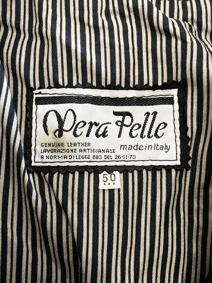 vintage 90s vera pelle italy butter leather biker jacket - good market thrift store