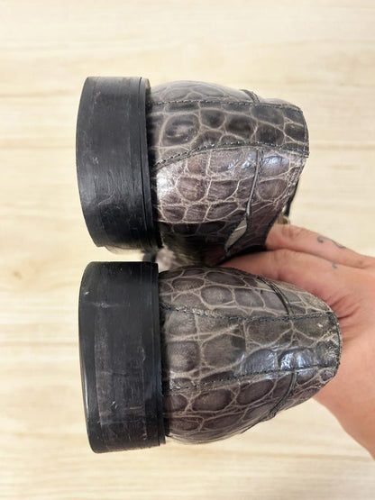 vintage 90s stacy adams crocodile leather dress shoes - good market thrift store