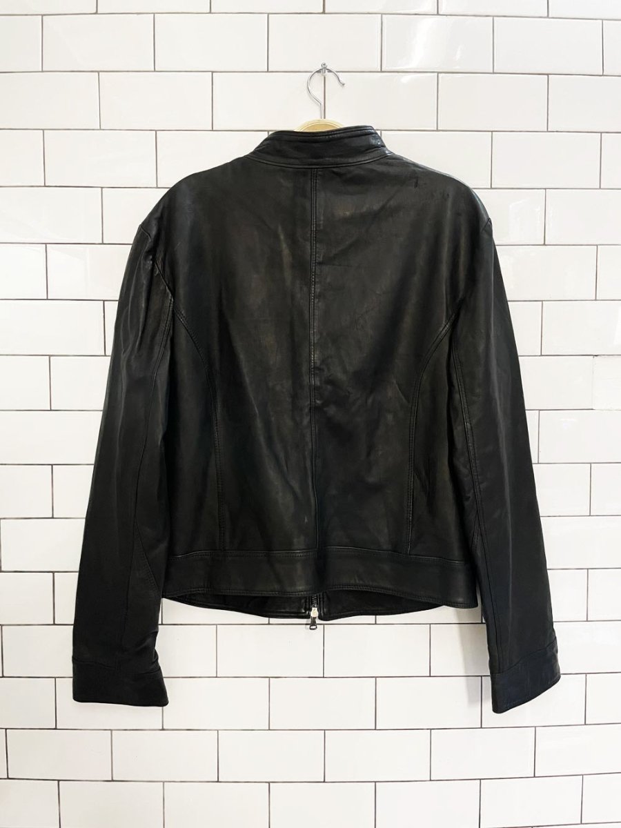 vintage 90s vera pelle italy butter leather biker jacket - good market thrift store