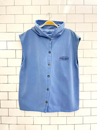 vintage 90s sweats int'l sleeveless hoodie - good market thrift store
