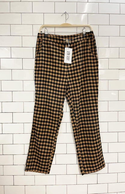 nwt 12th tribe plaid soft woven trouser - good market thrift store