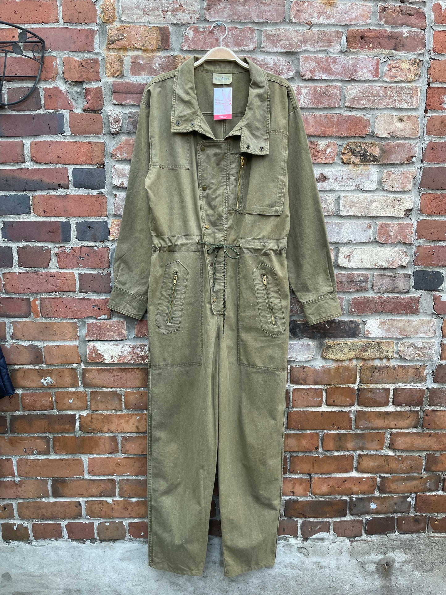 vintage le chateau garage utility jumpsuit