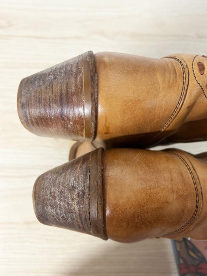 vintage 70s made in romania short western boots - good market thrift store