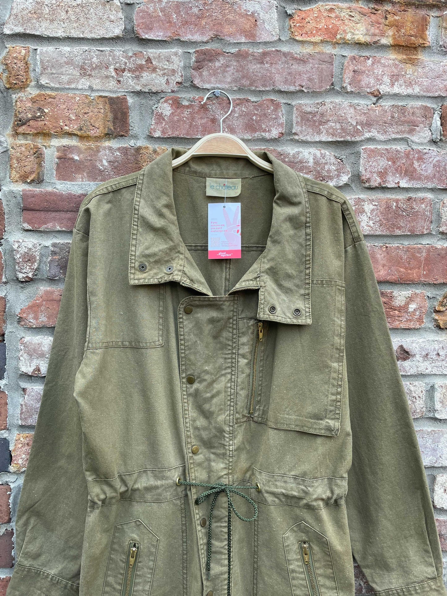 vintage le chateau garage utility jumpsuit