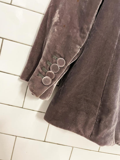 vintage 00s club monaco silk - blend velvet blazer - good market thrift store