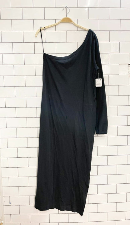 nwt free people kara one shoulder midi dress - good market thrift store