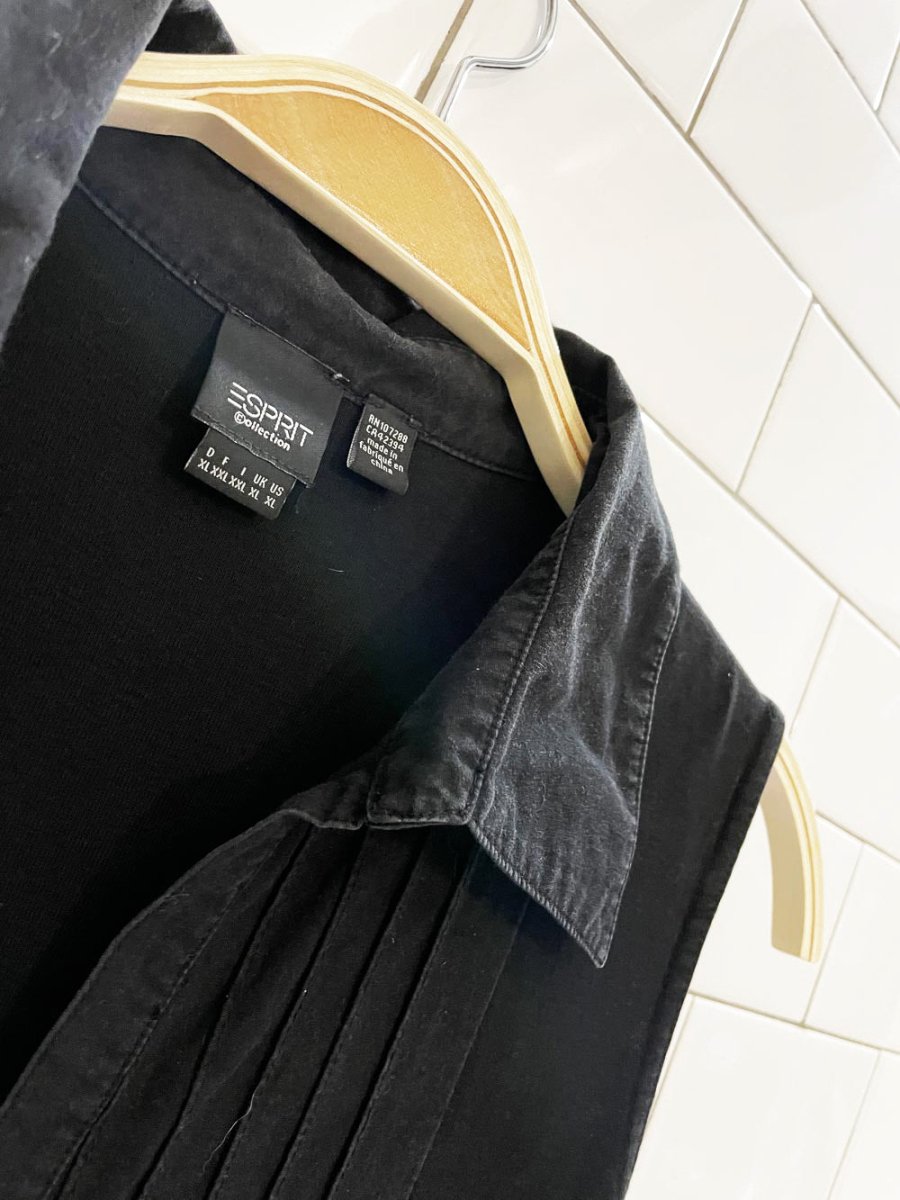 vintage 00s esprit collared sleeveless shirt - good market thrift store