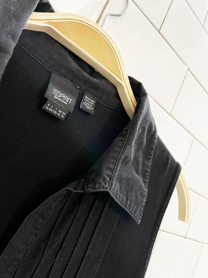 vintage 00s esprit collared sleeveless shirt - good market thrift store