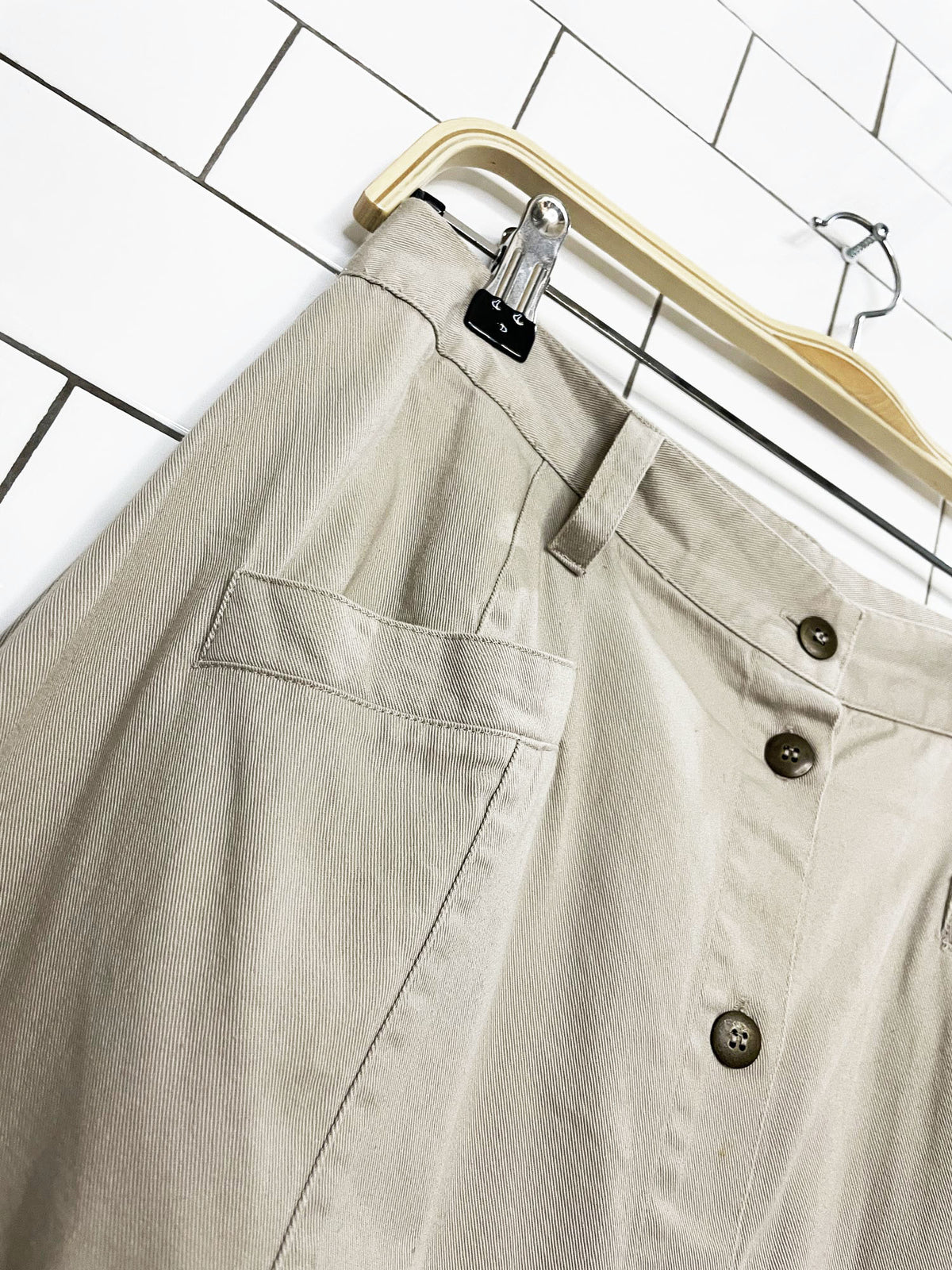 vintage 90s together! country pleated back full button maxi skirt